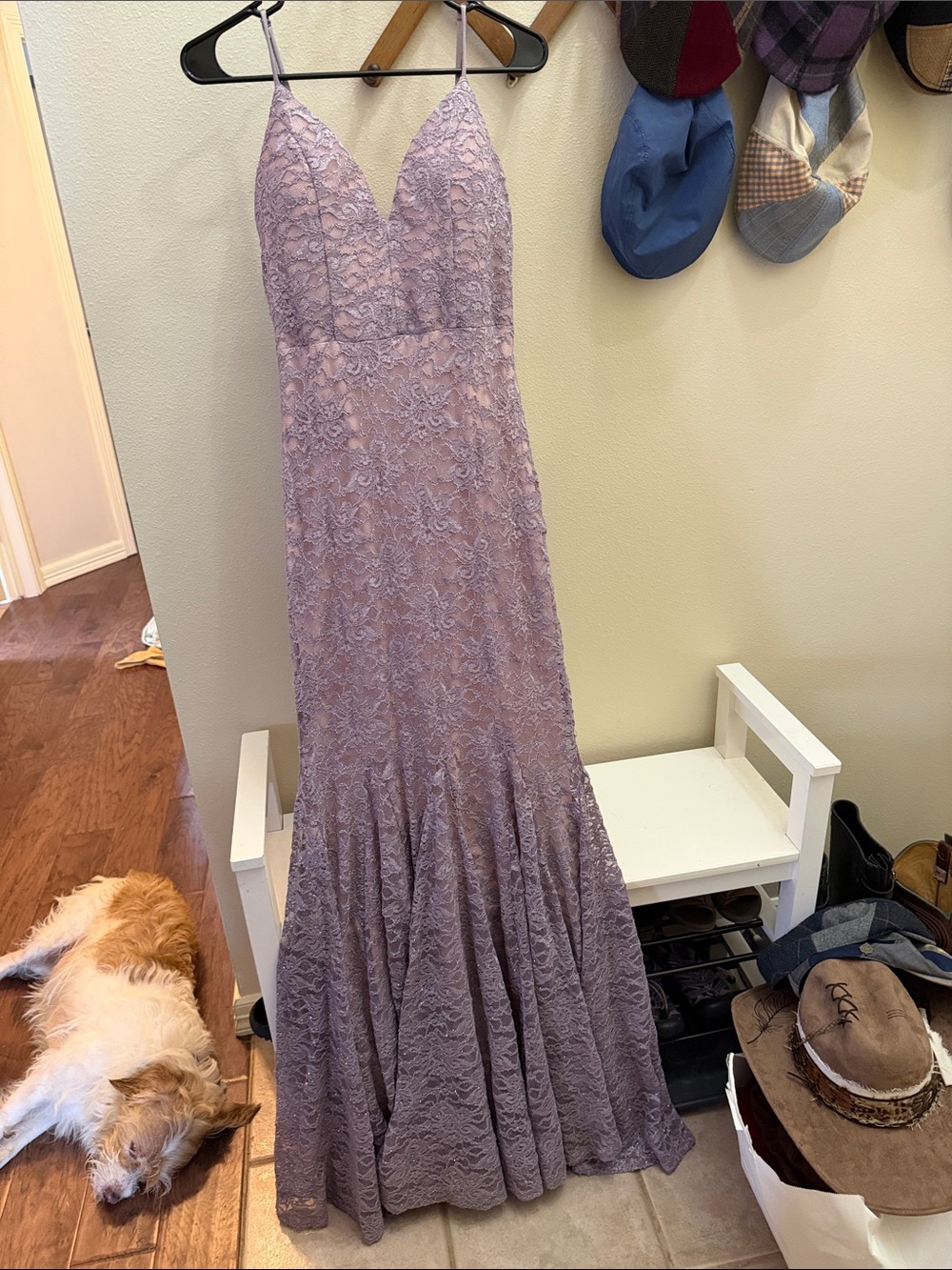 NWOT Windsor Lavender Lace Mermaid Prom Dress
